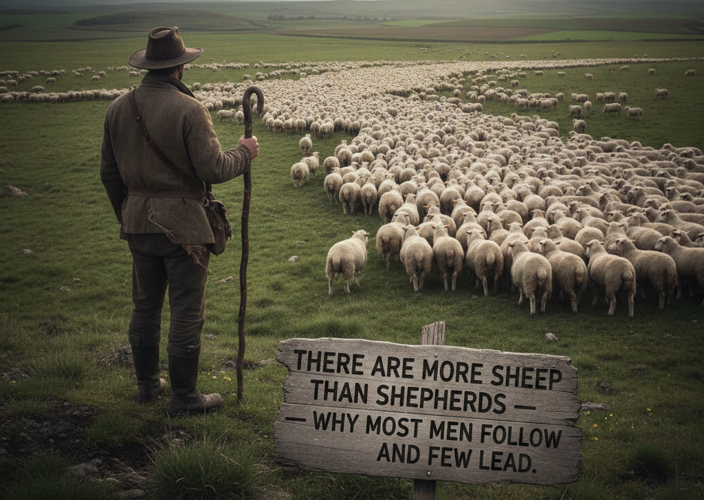 There Are More Sheep Than Shepherds — Why Most Men Follow and Few Lead